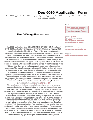 Dos 0026 Application Form