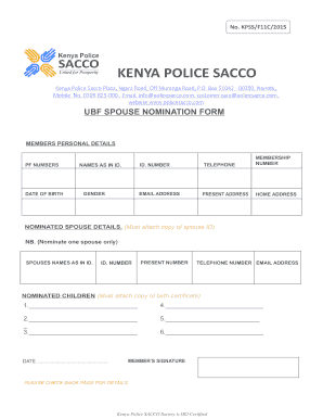 Police Sacco Loan Form