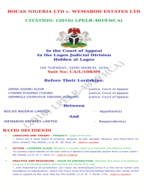 Bocas Nigeria Ltd V Wemabod Estates Ltd Lpelr 40193 Ca  Form