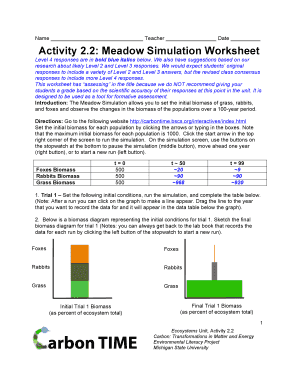 Carbon Time Meadow Simulation  Form