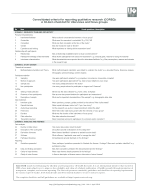 Coreq Checklist Word Template  Form