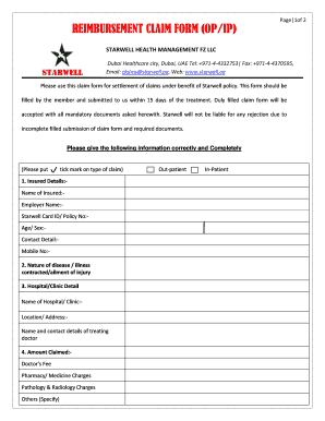 Sehteq Reimbursement Form