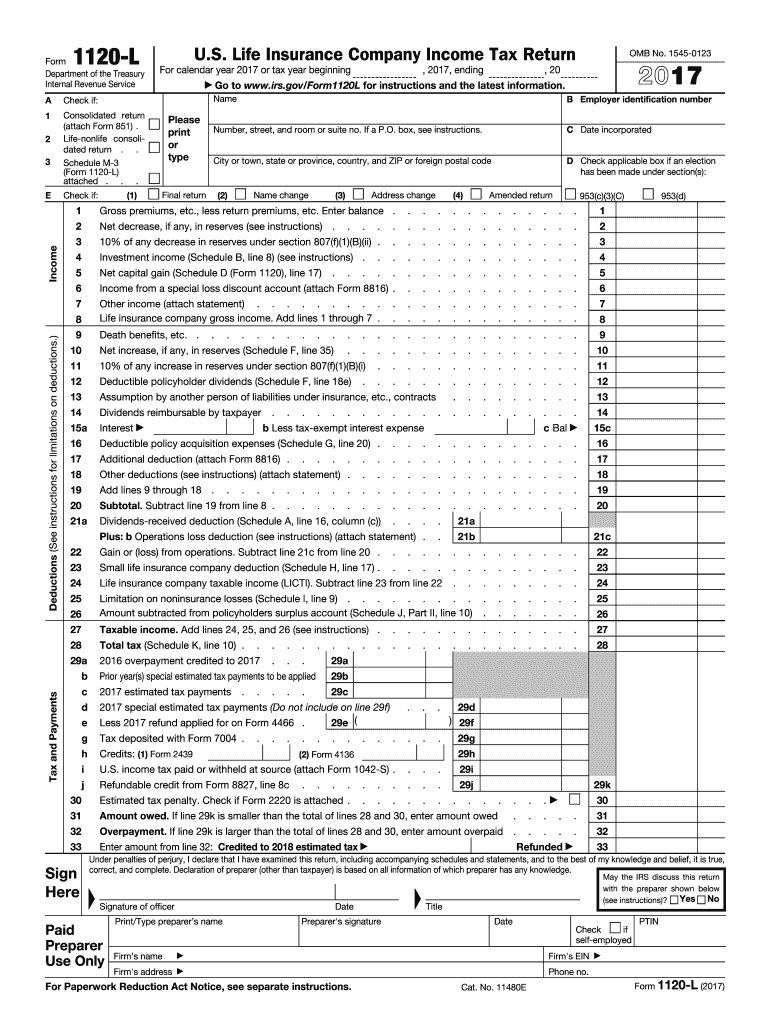  1120 L  Form 2017