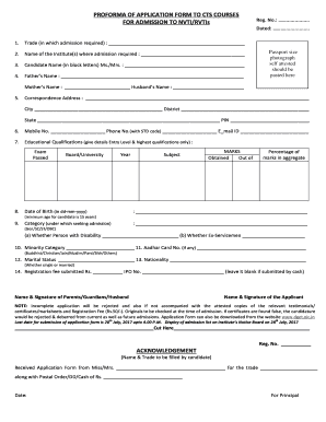 Proforma Form