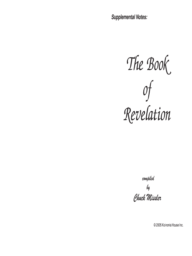 Chuck Missler Revelation PDF  Form