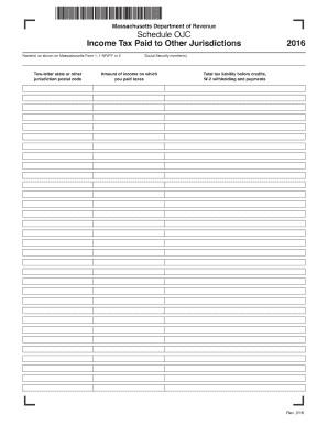 Massachusetts Schedule Ojc Instructions  Form
