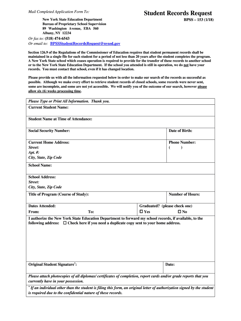  Bpss 153 Form 2018