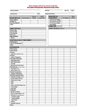 Gtaw Wps  Form