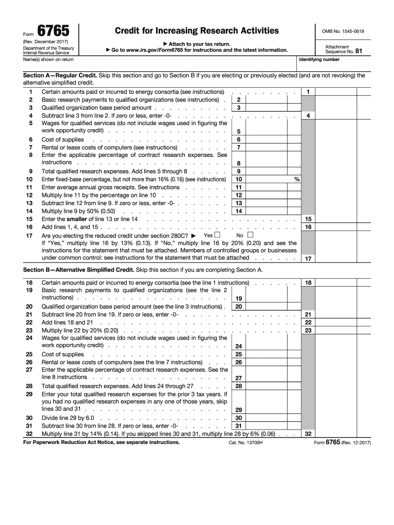  Form 6765 2017