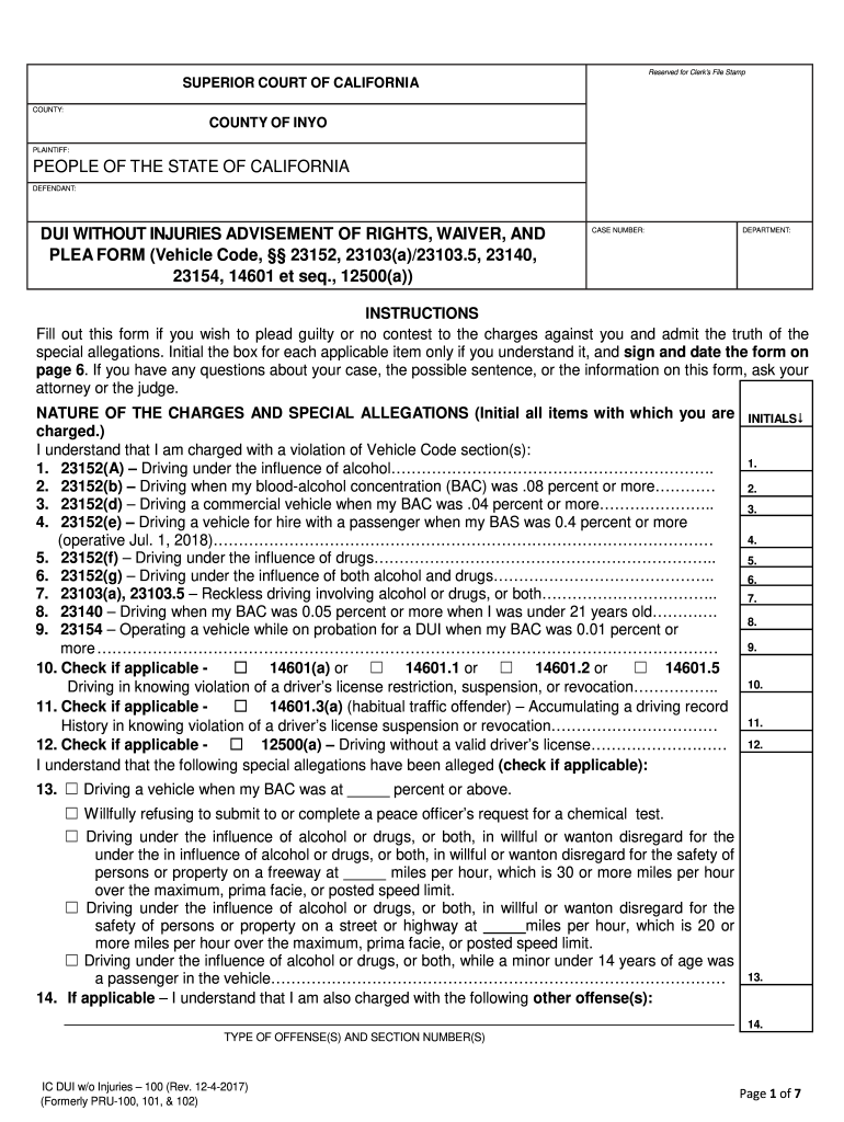  Superior Court of the County of Inyo  Forms and Filing 2017-2024