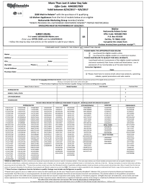 Nationwide Rebate  Form