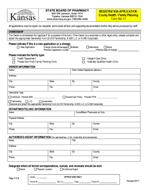 County Health Family Planning  Form