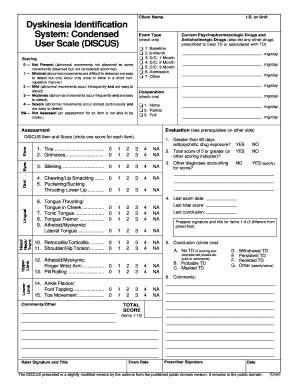 Dyskinesia Identification  Form