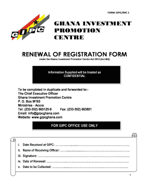  Gipc Renewal Form 2014
