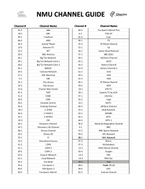 Nmu Channel Guide  Form