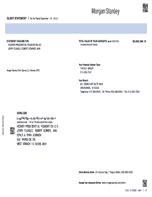 Morgan Stanley Account Statement  Form