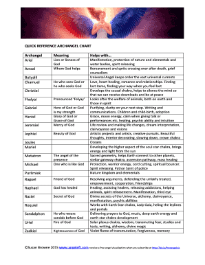 Archangel Chart  Form