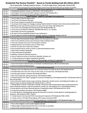 Plan Review Checklist  Form