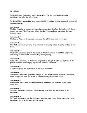 List of 27 Amendments  Form