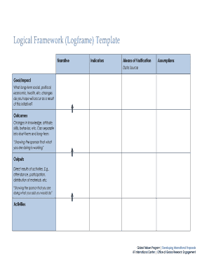 Logframe Template Excel  Form