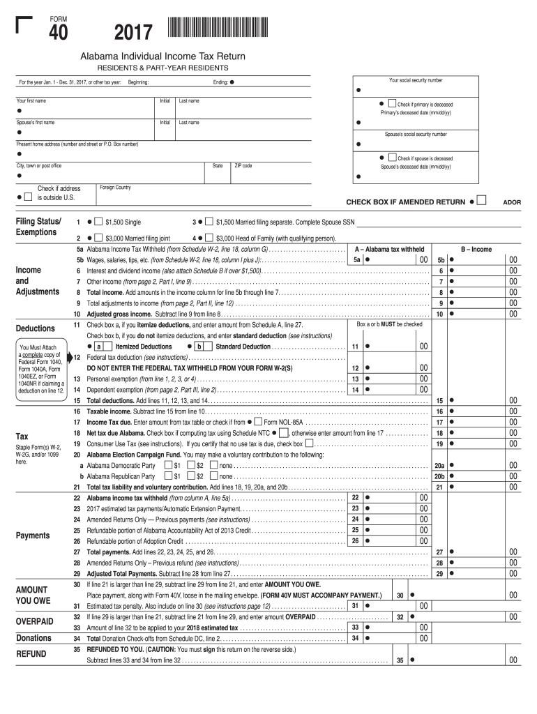  17000140  Alabama Department of Revenue 2017