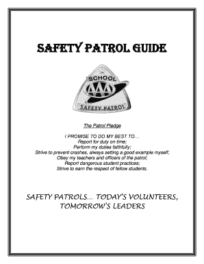 Safety Patrol Pledge  Form