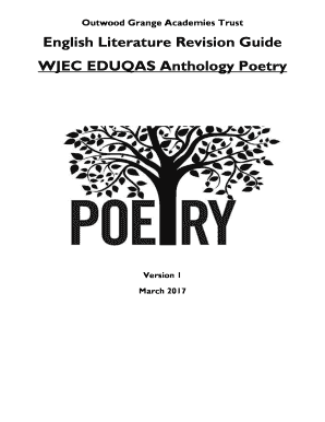 Eduqas Poetry Anthology Revision PDF  Form