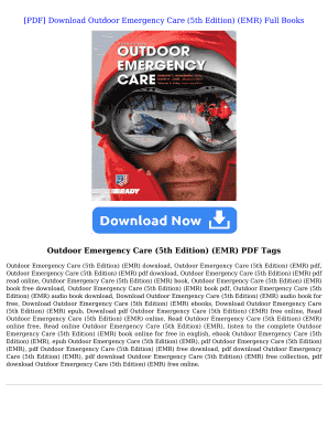 Outdoor Emergency Care 6th Edition PDF Download  Form