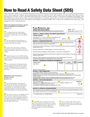 How to Read a Sds  Form