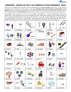 Dingbats Quiz and Answers Uk  Form