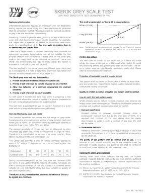 Skerik Grey Scale Test  Form