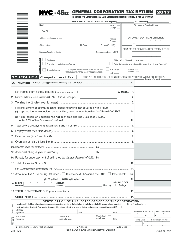  Nyc 4sez  Form 2017