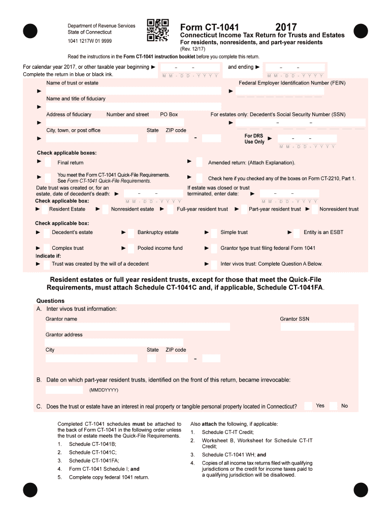 Connecticut Form CT-1041