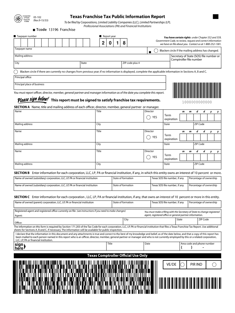  102 Form 2018