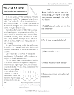 Cross Curricular Reading  Form