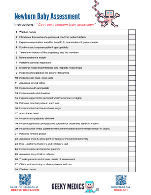 Newborn Baby Assessment  Form