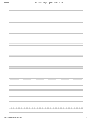 Printable Staff Paper Blank Sheet Music  Form