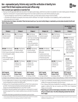  Victoria Verification Identity Form 2017-2024