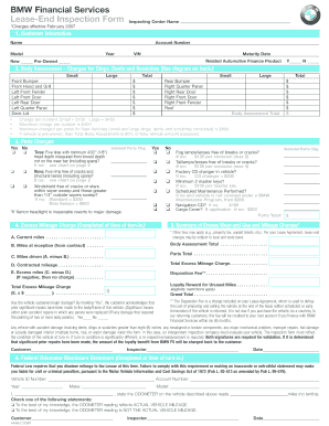 Bmw Lease End Inspection Form PDF