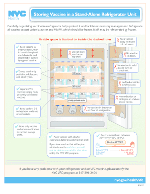  Storing Vaccine in a Stand Alone Refrigerator Unit 2017