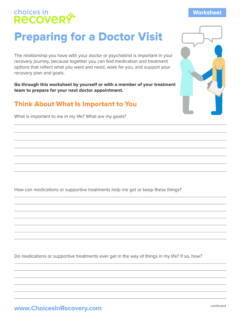 Preparing for a Doctor Visit  Form