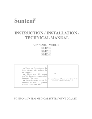 INSTRUCTION INSTALLATION  Form