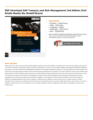 Sap Treasury and Risk Management PDF  Form
