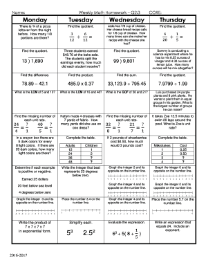 Weekly Math Review Q2 7 Answer Key  Form