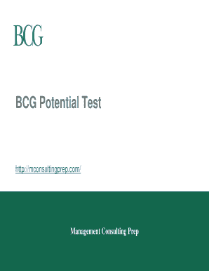 Bcg Online Test PDF  Form