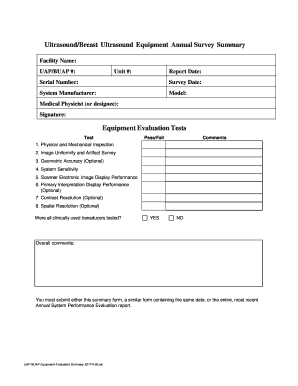  Equipment Evaluation Form 2017-2024