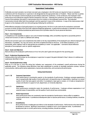 Evaluation Memorandum  Form