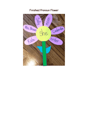 Pronoun Flower Template  Form