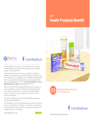 Firstline Benefits Catalog PDF  Form