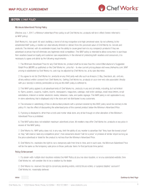 Map Agreement Template  Form